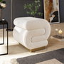 Atelier Del Sofa Puff Crema Ancho 40 cm Alto 42 cm Profundo 42 cm